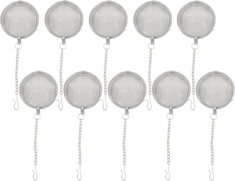 OSVJE 10 PCS Premium Tea Infuser, Upgraded Loose Leaf Tea Steeper Strainer, Extra Fine Mesh Ball for Herbal Spices Seasonings - Image 5